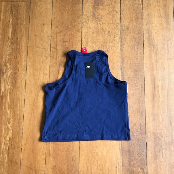 😍NWT Nike Americana WMNS Crop Top AR4046 410 Sz L - Picture 2 of 3